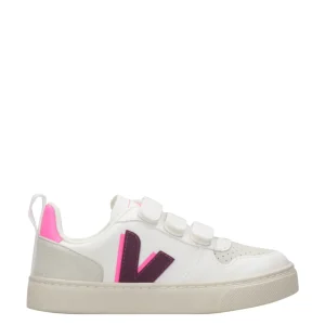 Veja Kids | Sneakers Small V-10 Bianco e Fuxia