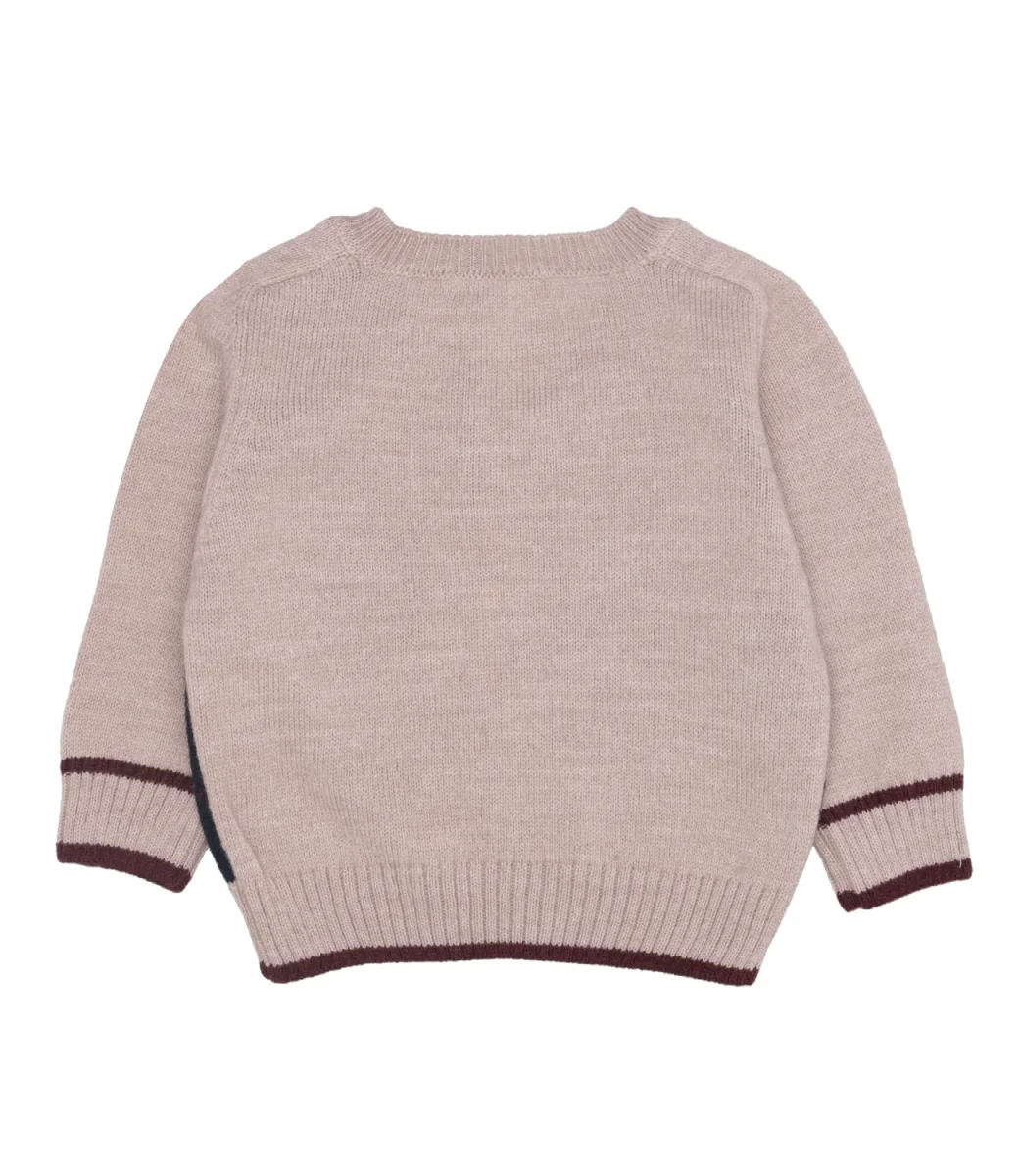 1+ in the family | Maglia Kasper Tortora e Nero - immagine 3