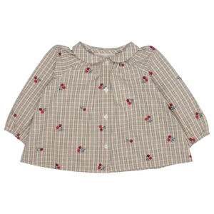 Bonpoint | Blusa Domino Tortora e Celeste