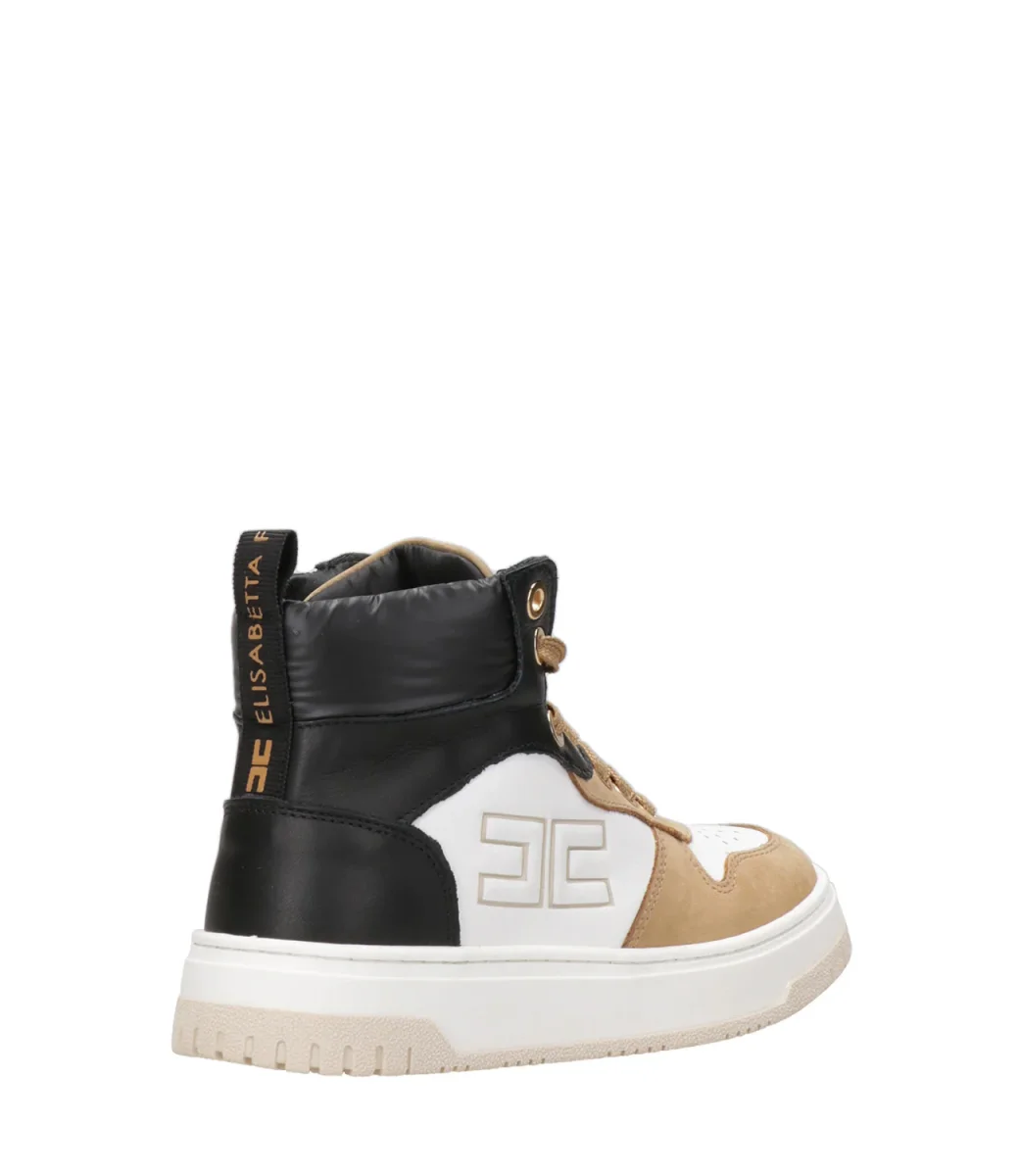 Elisabetta Franchi La Mia Bambina | Sneakers Alta Miele e Nero - immagine 4