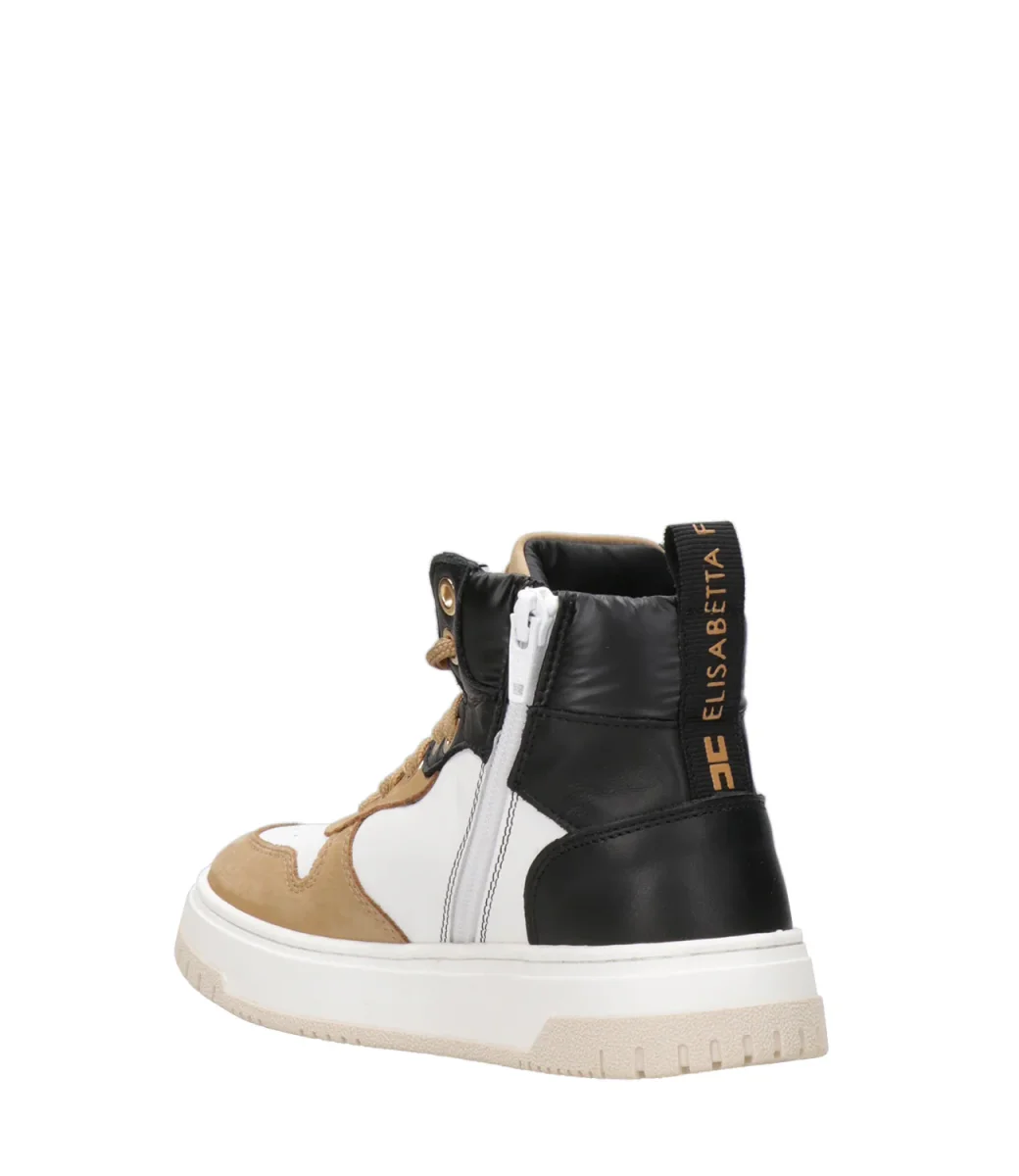 Elisabetta Franchi La Mia Bambina | Sneakers Alta Miele e Nero - immagine 5