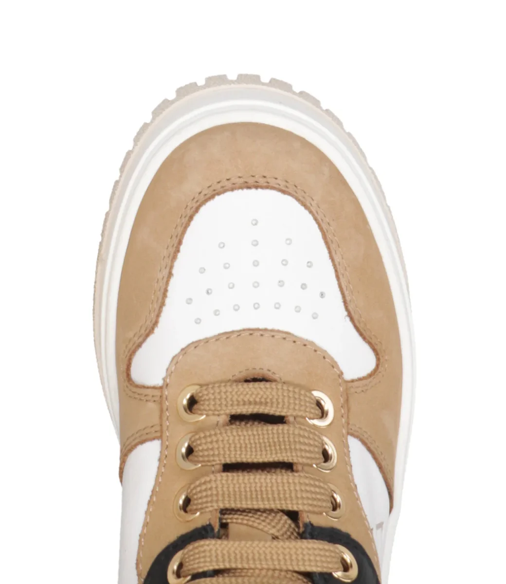 Elisabetta Franchi La Mia Bambina | Sneakers Alta Miele e Nero - immagine 6