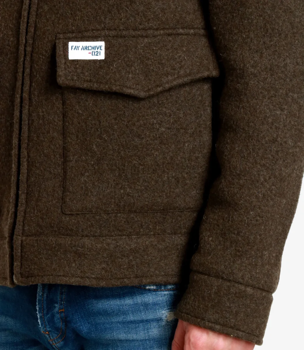 Fay | Giubbotto Plush Truck Archive Verde militare - immagine 5