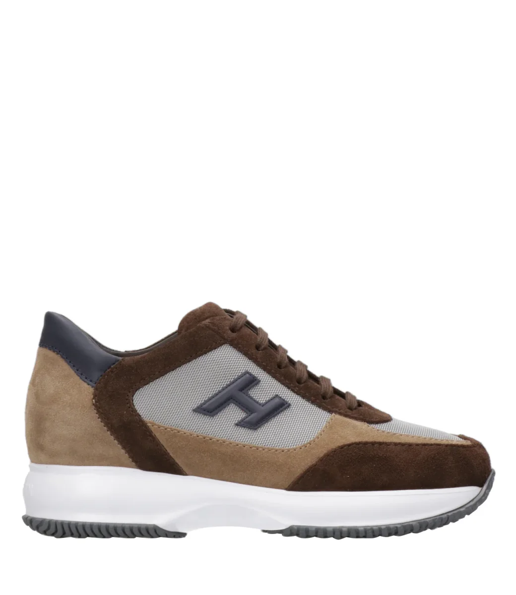 Hogan | Sneakers Interactive H 3D Marrone Tabacco e Grigio - immagine 2