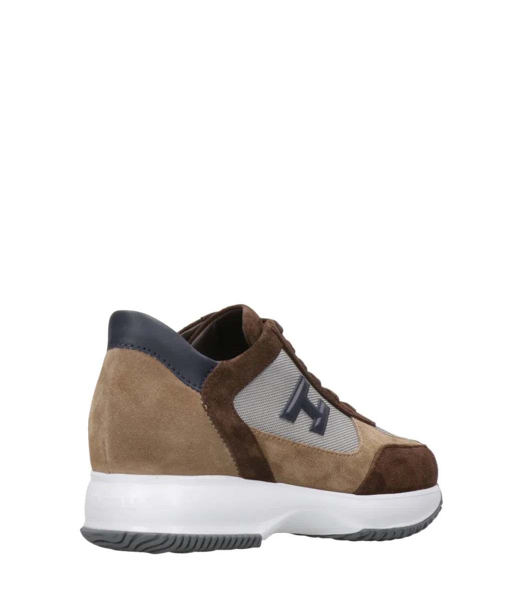 Hogan | Sneakers Interactive H 3D Marrone Tabacco e Grigio - immagine 4