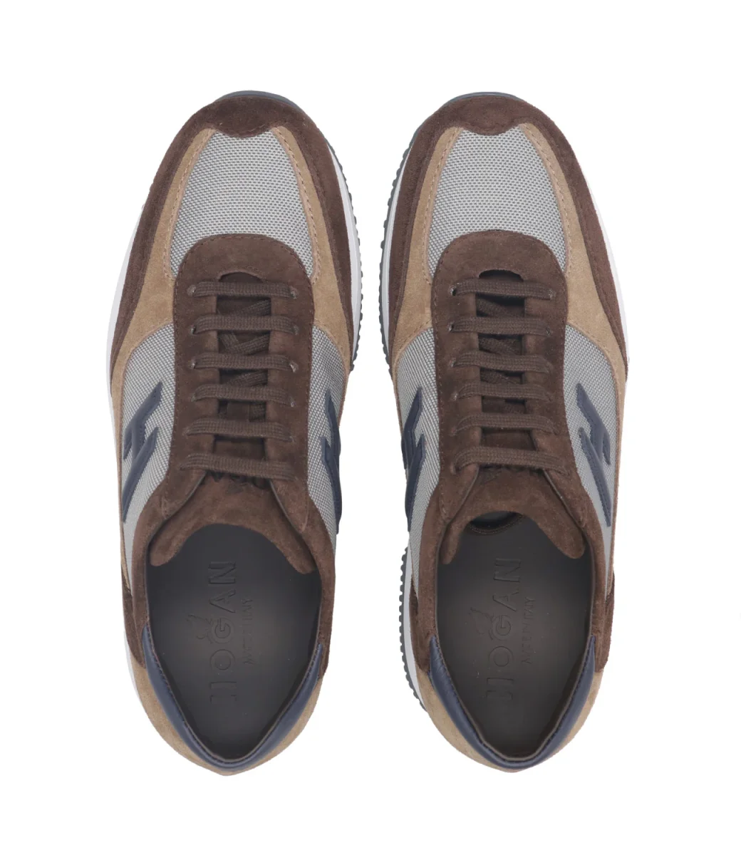 Hogan | Sneakers Interactive H 3D Marrone Tabacco e Grigio - immagine 6