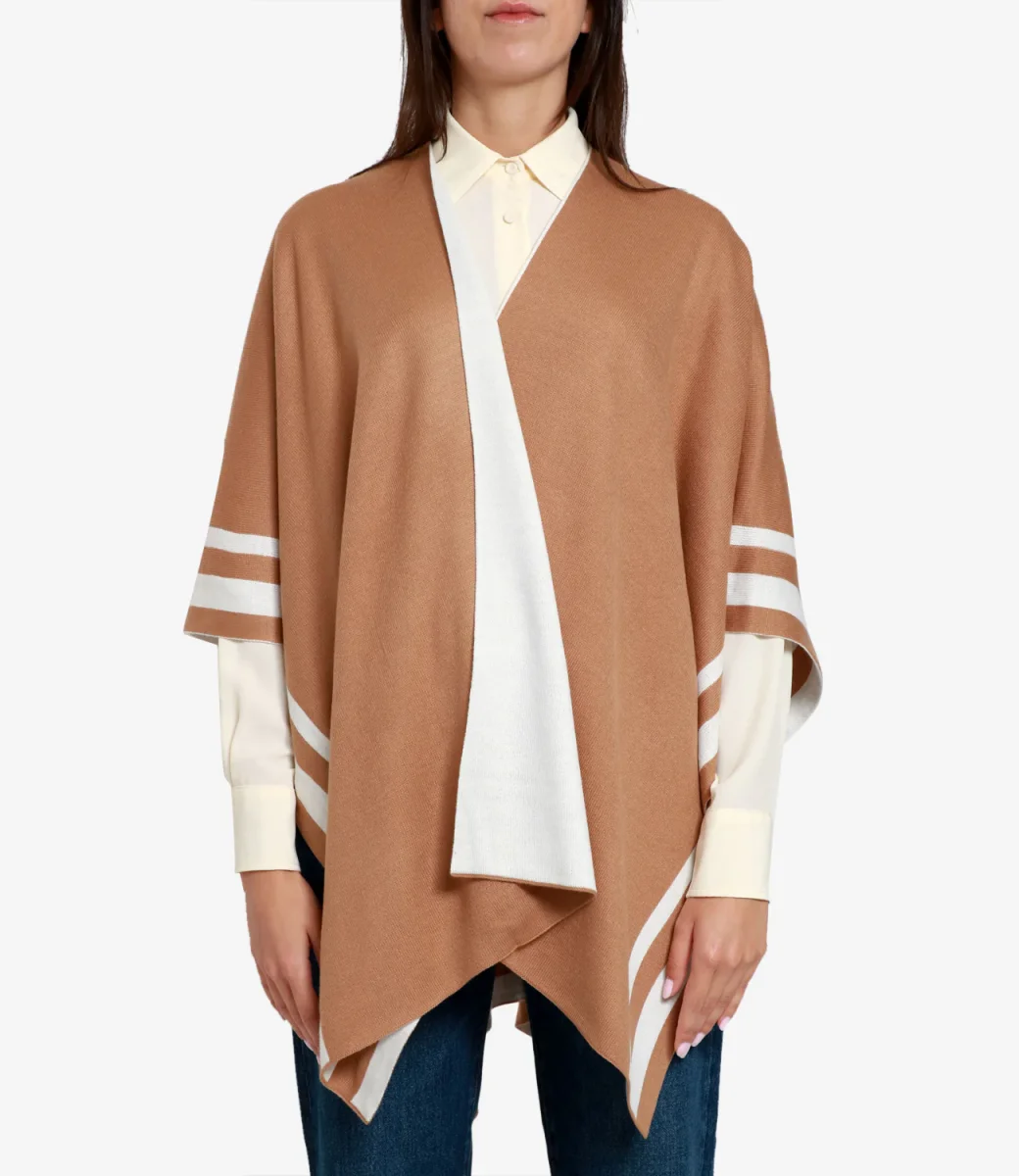 Lauren Ralph Lauren | Poncho Cammello e Panna - immagine 3