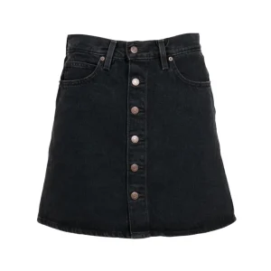 Levis | Gonna Retro Button Front Skirt Denim nero