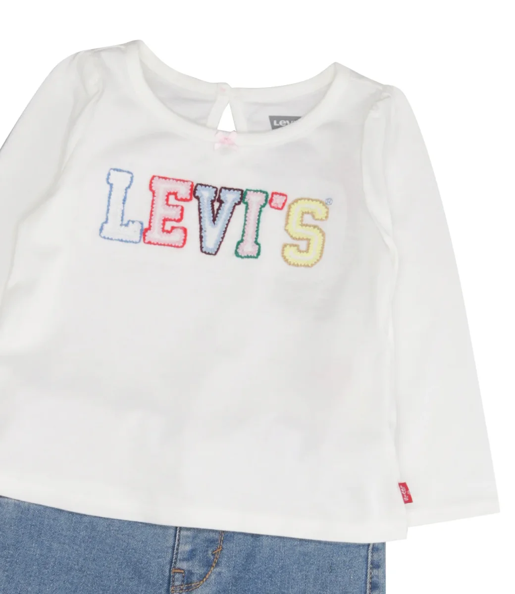Levis Kids | Set T-Shirt Pantalone Bianco - immagine 4