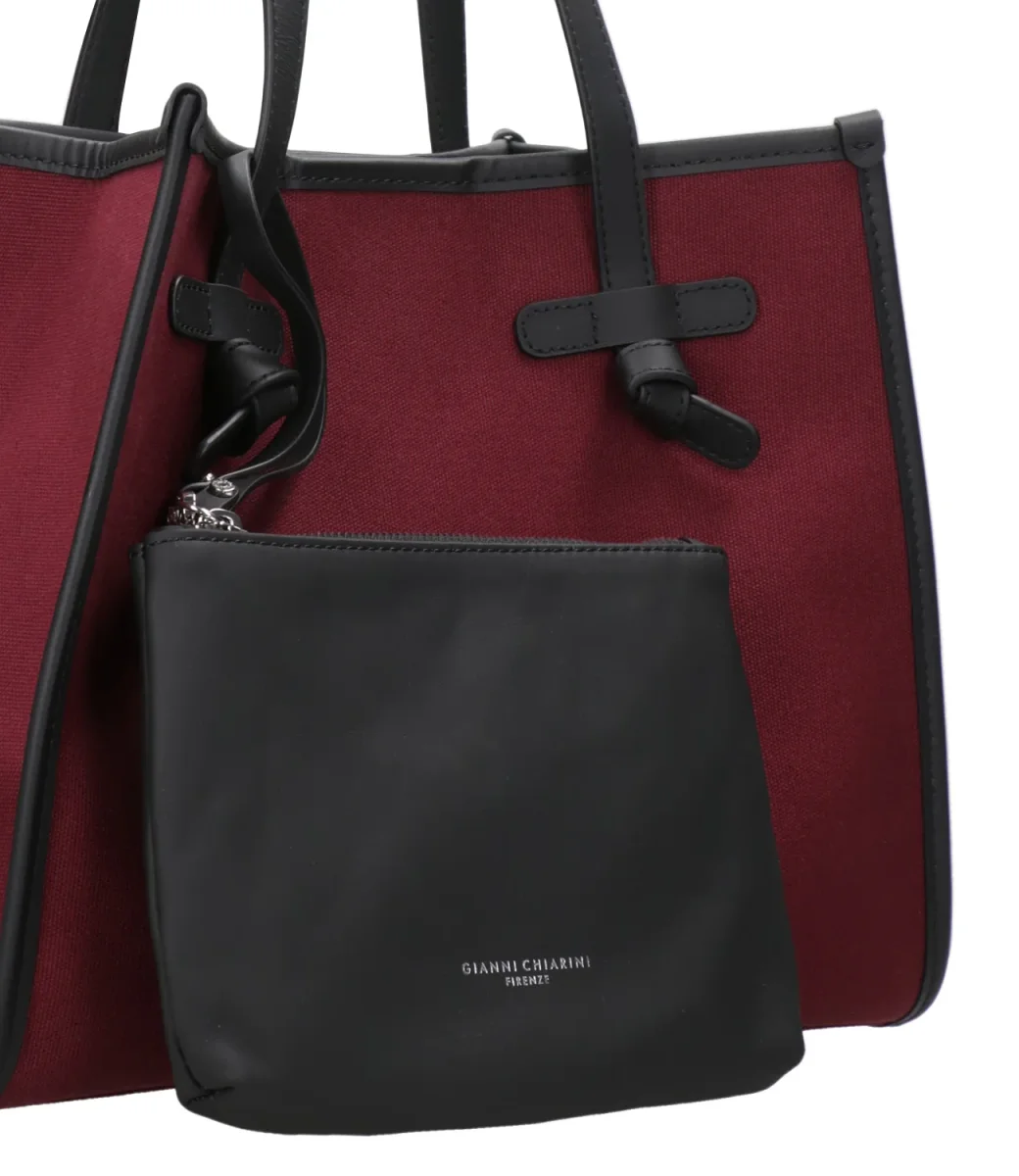 Marcella Club | Borsa a Spalla Bordeaux e Nero - immagine 4