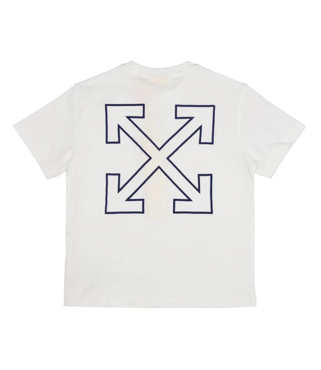 Off White Kids | T-shirt Bianco e Blu navy - immagine 3