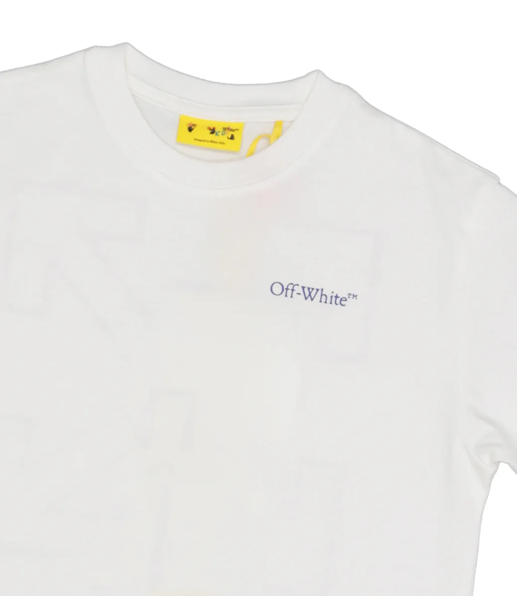 Off White Kids | T-shirt Bianco e Blu navy - immagine 4