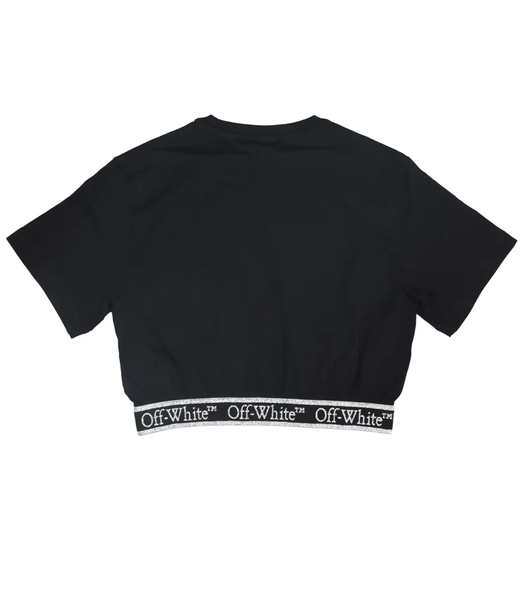 Off White Kids | T-shirt Nero e Argento - immagine 3