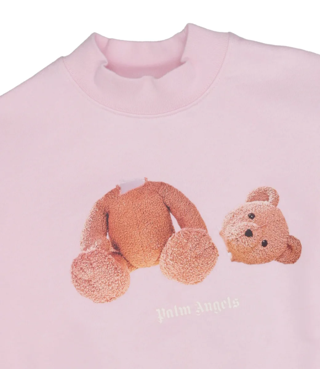 Palm Angels Kids | Felpa Palm Angels Bear Rosa - immagine 4
