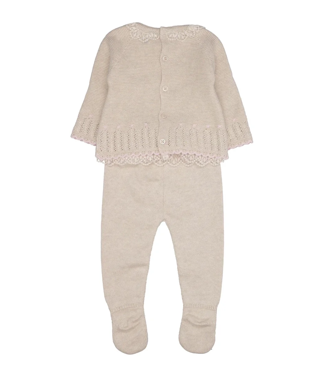 Paz Rodriguez | Set Maglia e Leggings Alegria Marrone Chiaro e Rosa - immagine 3