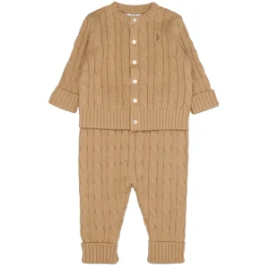 Ralph Lauren Childrenswear | Set Cardigan e Pantalone Beige