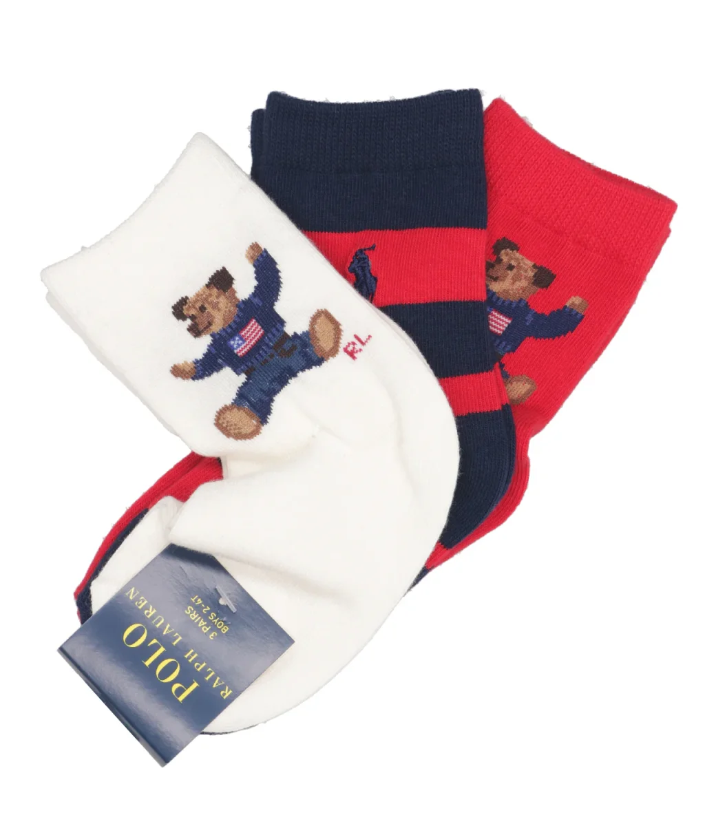 Ralph Lauren Childrenswear | Calzini Bianco Rosso e Blu - immagine 2