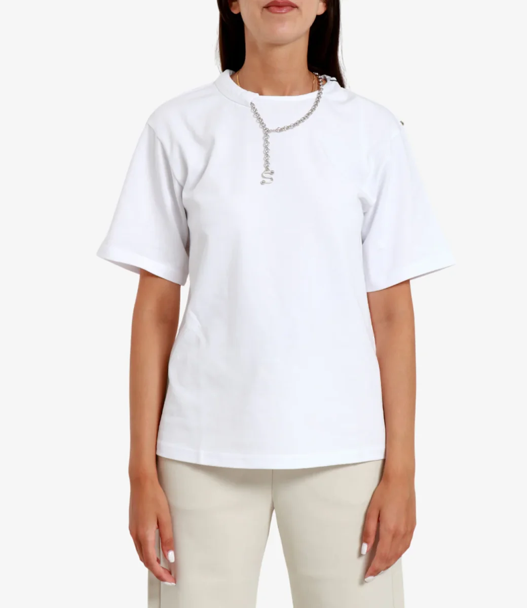 Sportmax | T-Shirt Oblato Bianco Ottico - immagine 3