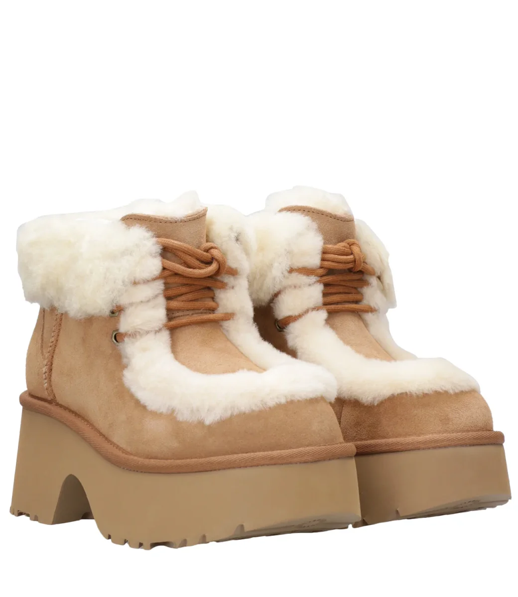 UGG | Tronchetto W Esmee Lace Up Chestnut - immagine 3