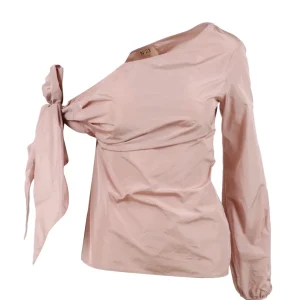 Top monospalla con fiocco