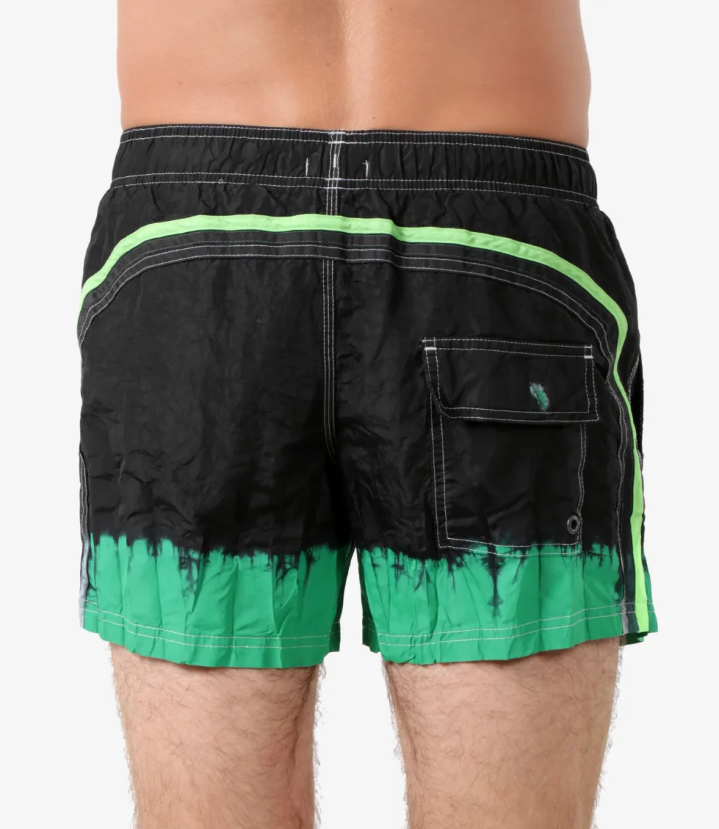 Sundek Golden Wave | Costume Boxer Tie&Dye Swim Nero e Verde - immagine 4