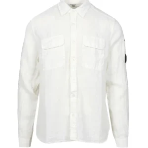 C.P. Company | Camicia Lino Twin Pockets Bianco