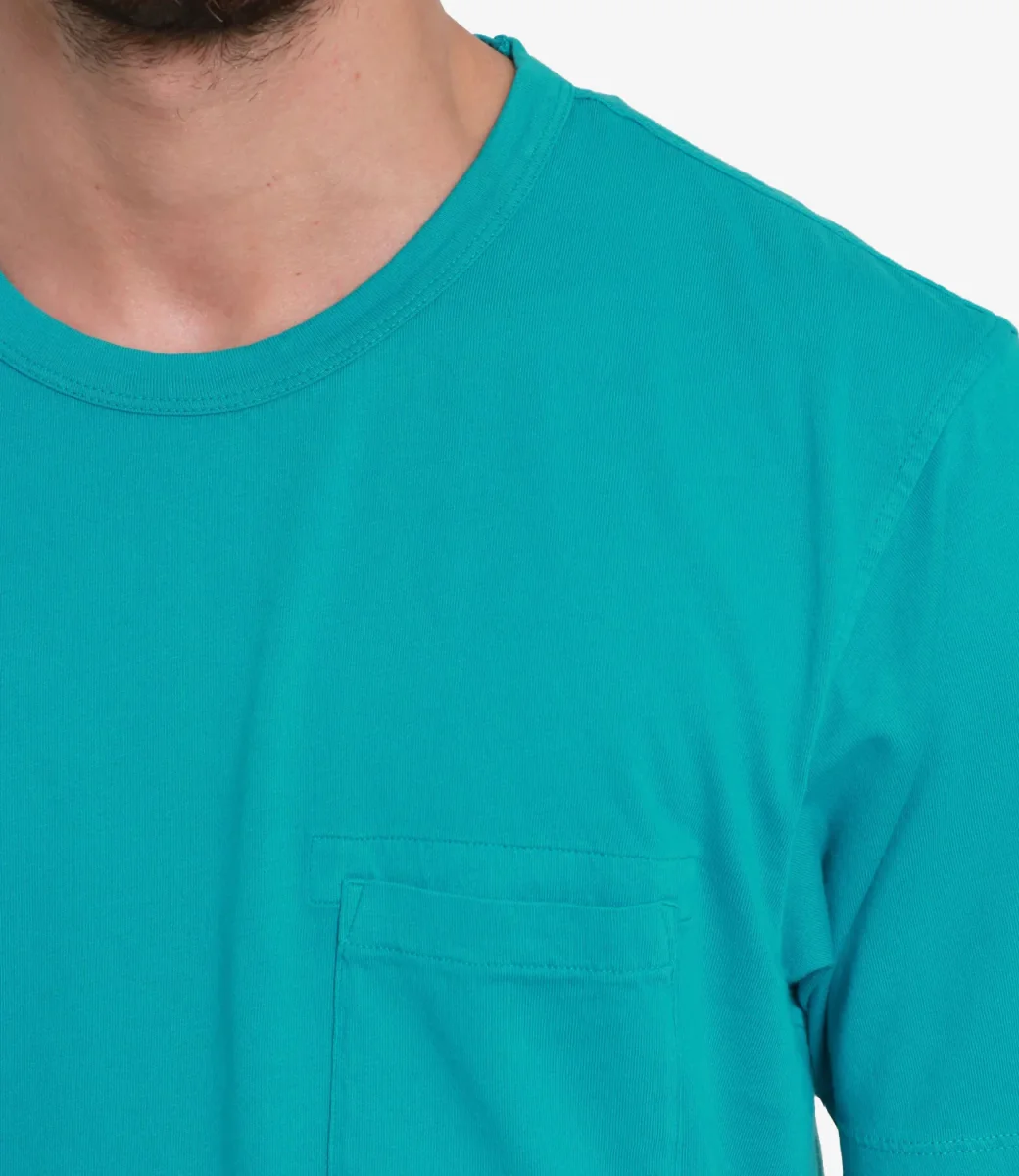 C.P. Company | T-Shirt Jersey Pocket Turchese - immagine 5