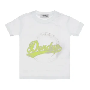 Dondup Junior | T-Shirt Bianco e Giallo Fluo