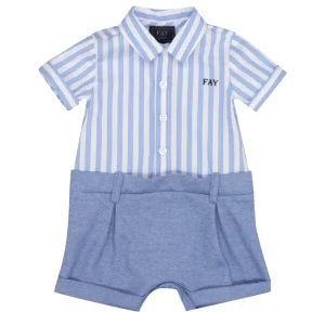 Fay Junior | Salopette Bianco ed Azzurro