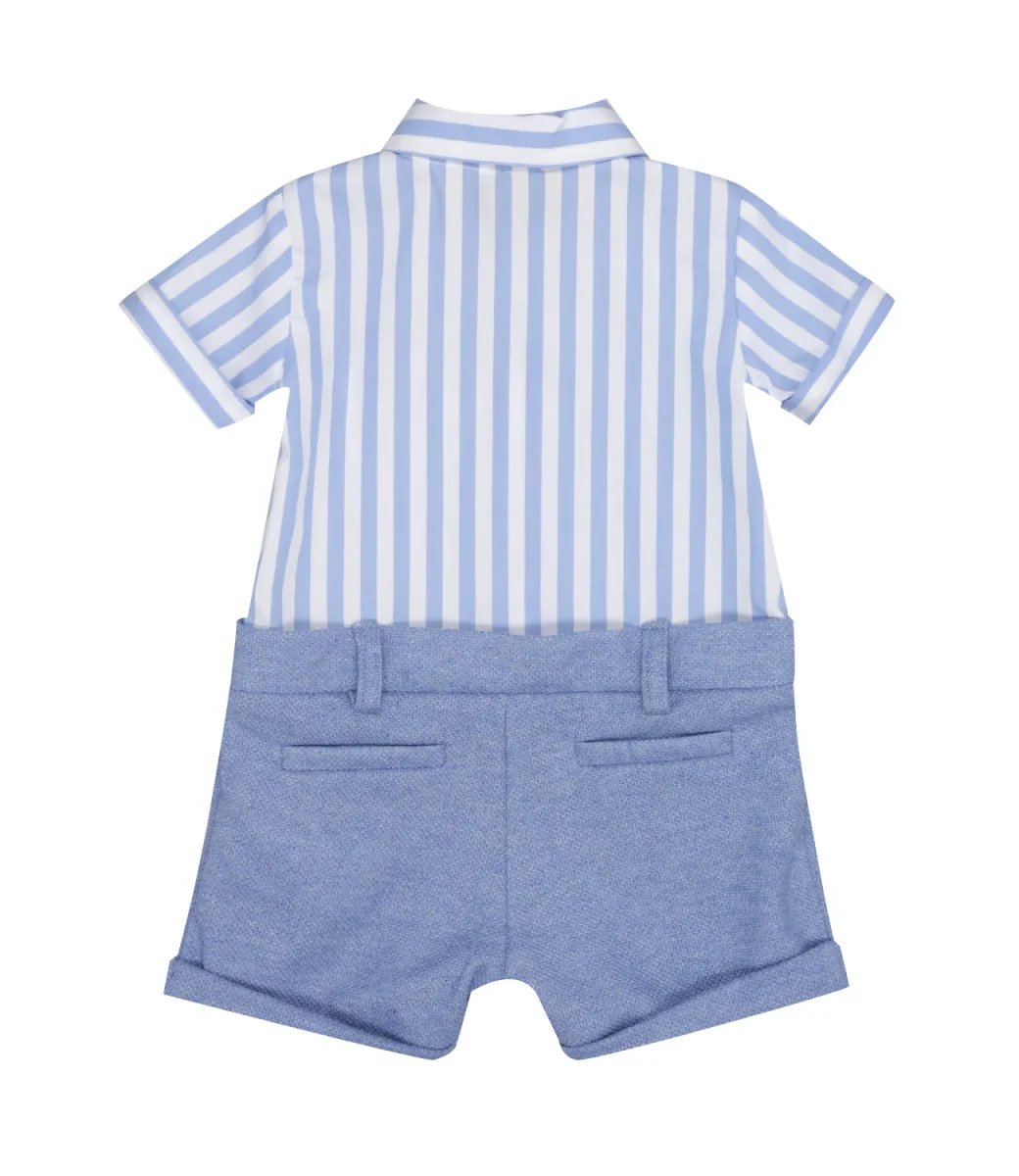 Fay Junior | Salopette Bianco ed Azzurro - immagine 3