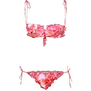 F**K Project | Costume Bikini Steccato Arancio e Bordeaux