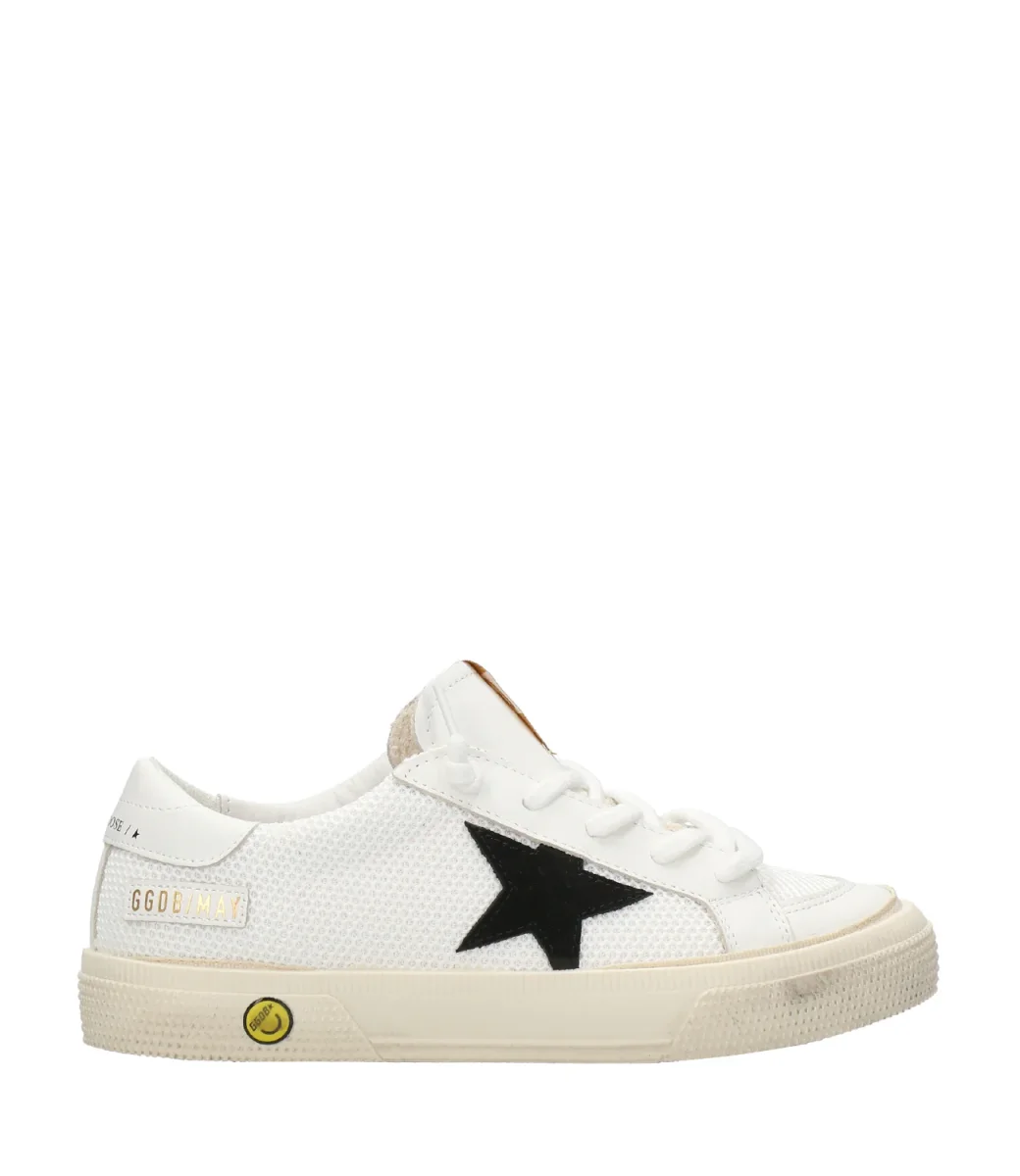 Golden Goose Kids | Sneakers May Bianco+Nero - immagine 2