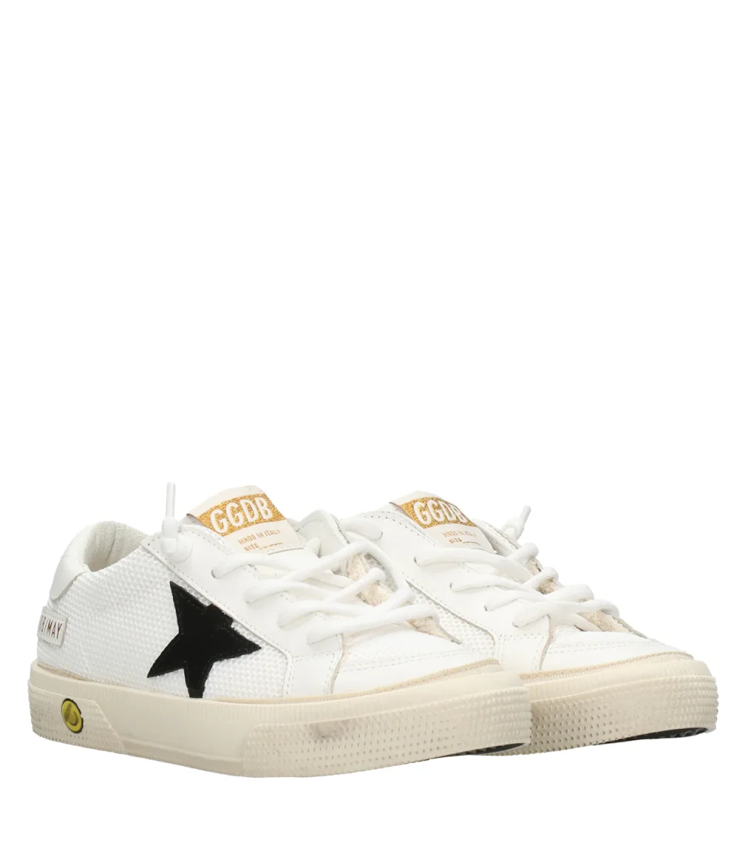 Golden Goose Kids | Sneakers May Bianco+Nero - immagine 3
