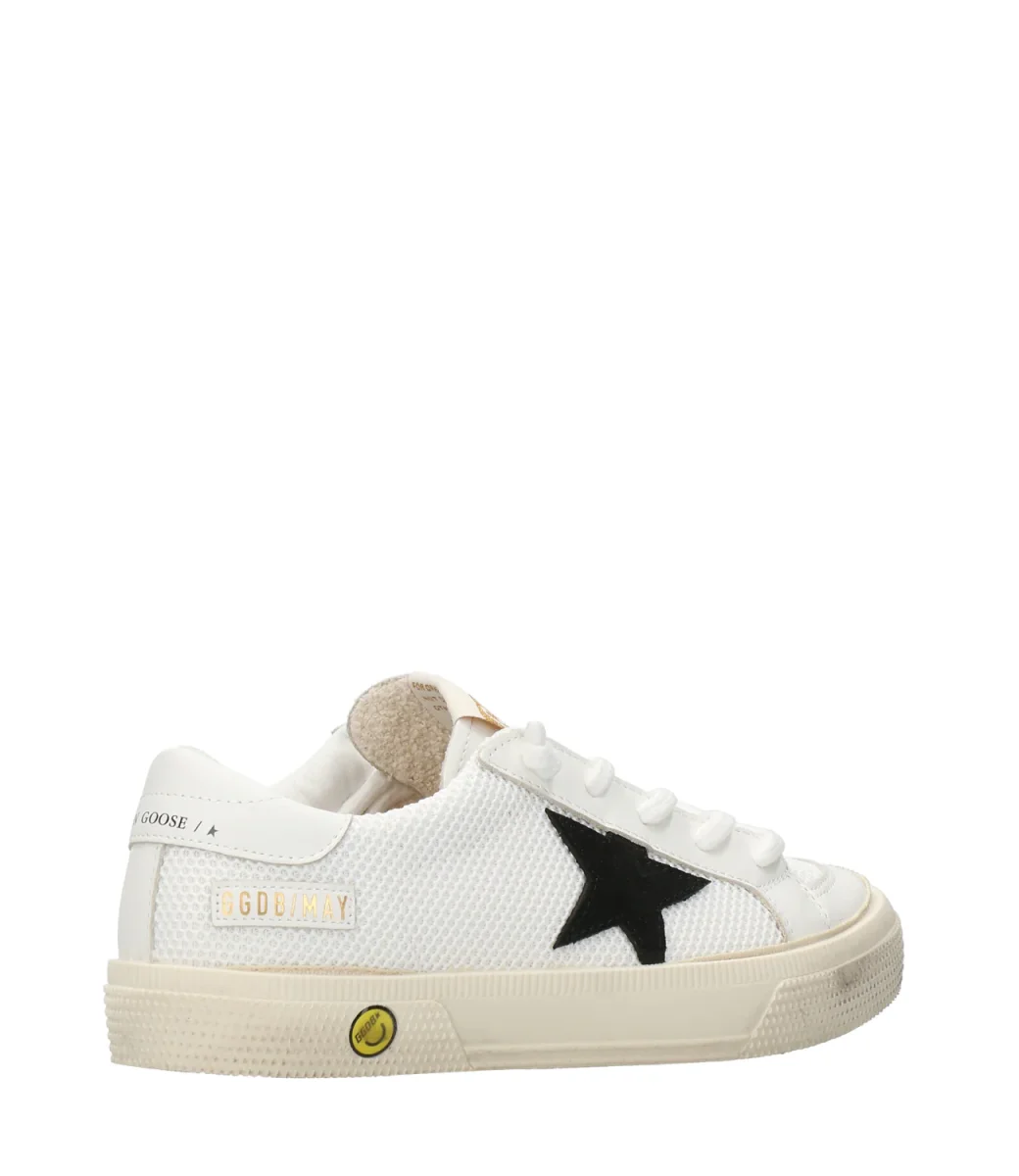 Golden Goose Kids | Sneakers May Bianco+Nero - immagine 4