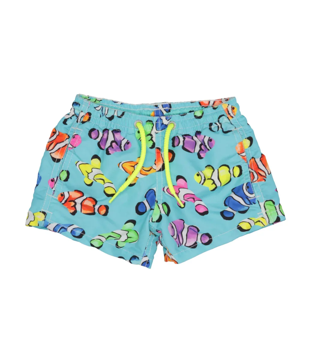 MC2 Saint Barth Kids | Costume Boxer Celeste e Giallo - immagine 2