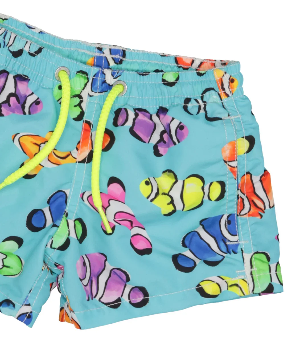 MC2 Saint Barth Kids | Costume Boxer Celeste e Giallo - immagine 4