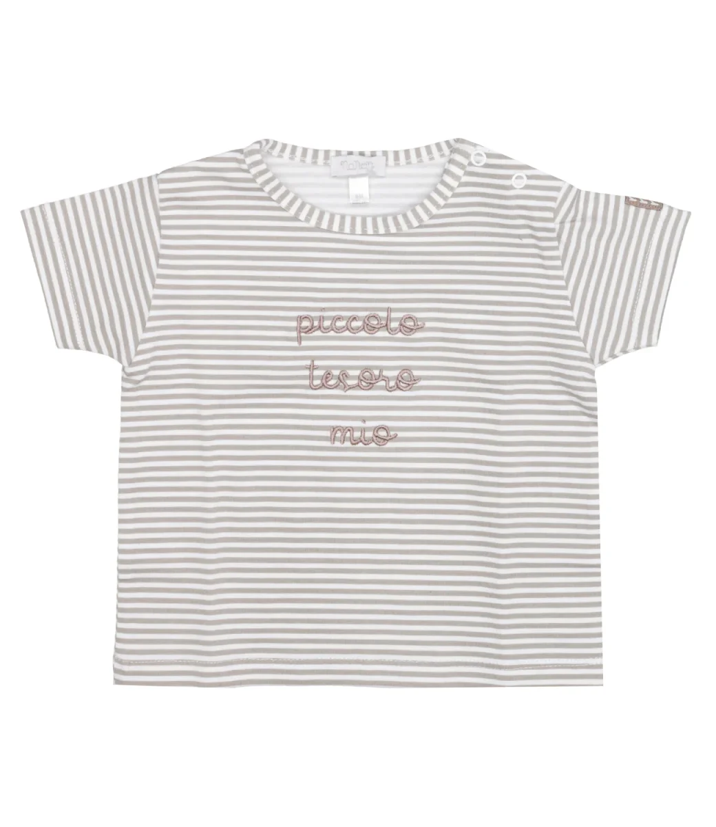 Nanan | T-Shirt Beige e Bianca - immagine 2