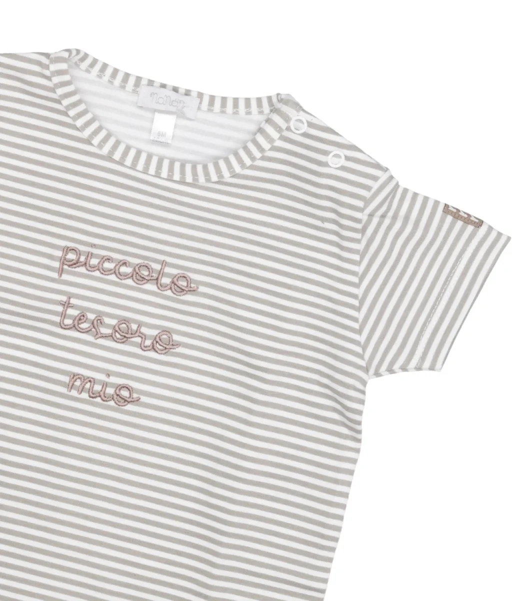 Nanan | T-Shirt Beige e Bianca - immagine 4