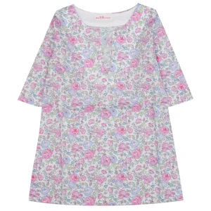 Pesciolino Rosso Beachwear | Caftano Bianco, Rosa e Azzurro