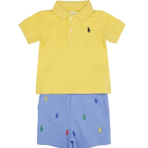 Ralph Lauren Childrenswear | Set T-Shirt+Bermuda Giallo e Blu