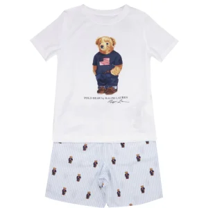 Ralph Lauren Childrenswear | Pigiama Bianco e Celeste