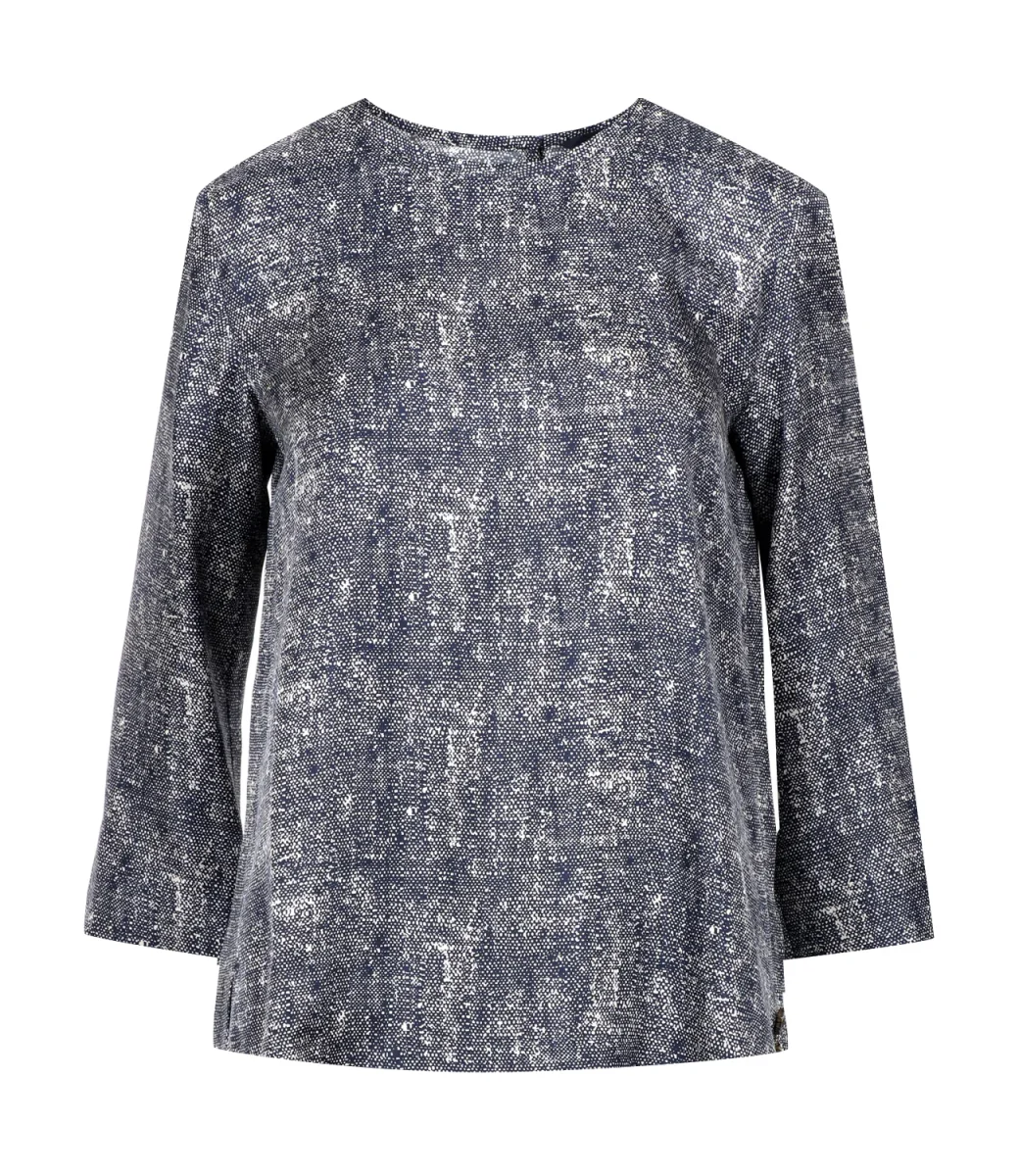 S Max Mara | Camicia Clio Blu e Bianco