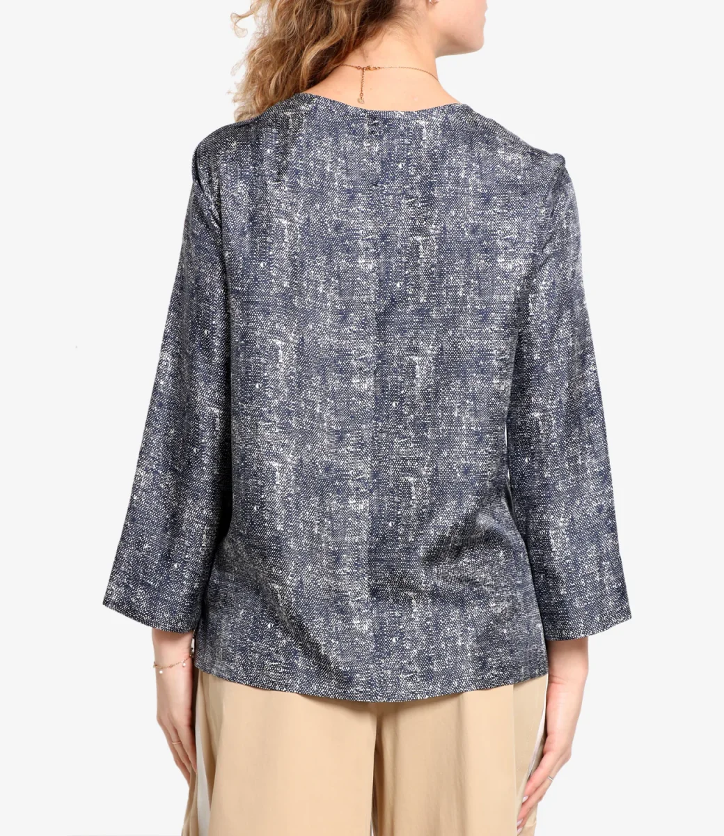 S Max Mara | Camicia Clio Blu e Bianco - immagine 4