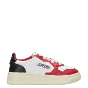 Autry Kids | Sneakers Medalist Low Bianca, Rossa e Nera