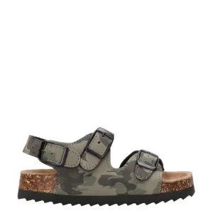Colors of California Kids | Sandalo Boy Sandal 3 Buckles Mimetico