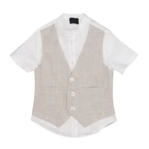 Fay Junior | Camicia Beige e Bianco