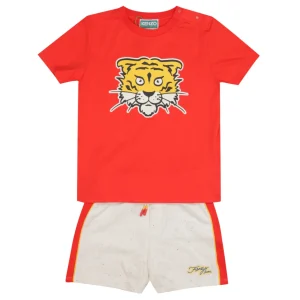 Kenzo Kids | Set Maglia e Pantalone Campus Arancio e Beige
