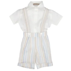 La Stupenderia | Set Camicia e Bermuda Gabriele Bianco e Multicolor