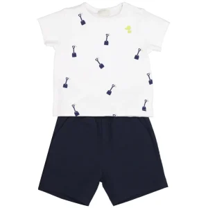 Lalalù | Set T-shirt e Bermuda Blu Navy