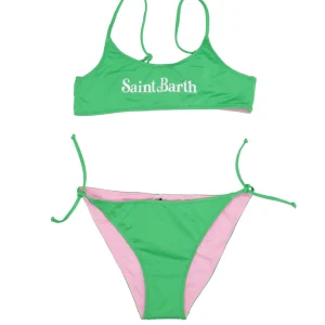 MC2 Saint Barth Kids | Costume Bikini Jaiden Double Verde e Rosa